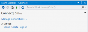 GitHub dans Team Explorer