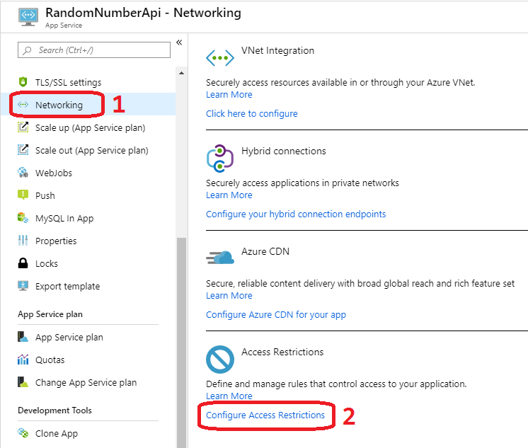 configurer les restrictions d'accès 1 sur 3