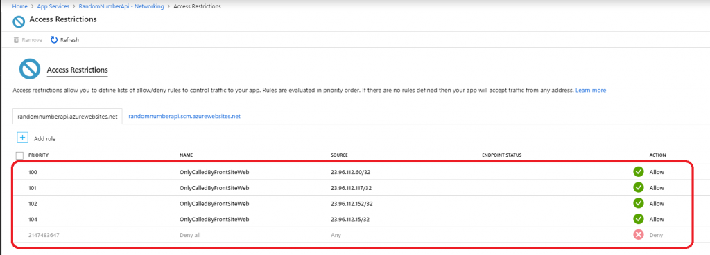 configurer les restrictions d'accès 3 sur 3